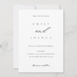 Modern legant Script Wedding Kaart