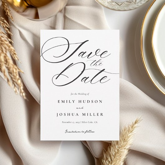 Modern legant Script Wedding Save The Date