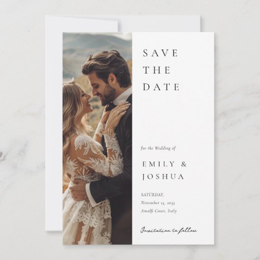 Modern legant Script Wedding Save The Date (Voorkant)