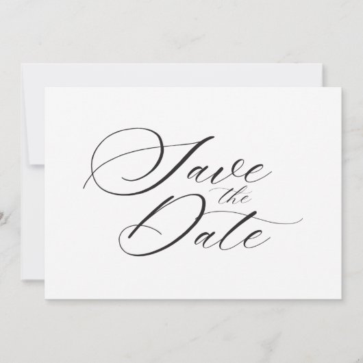 Modern legant Script Wedding Save The Date (Voorkant)