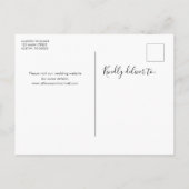 Modern legant Script Wedding Save the Date Photo Aankondigingskaart (Achterkant)