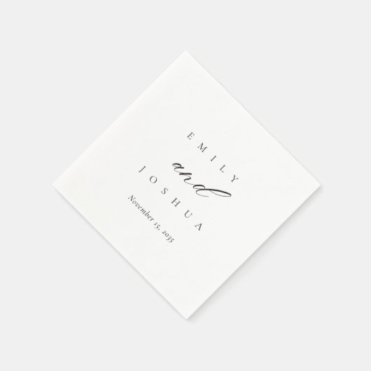 Modern legant Script Wedding Servet (Hoek)