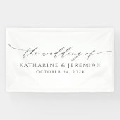 Modern legant Script Wedding Spandoek (Horizontaal)