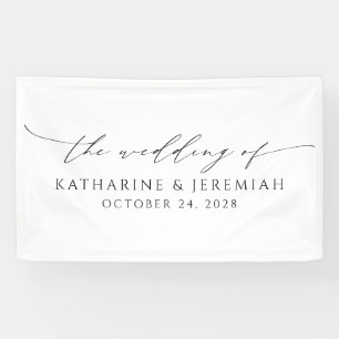 Modern legant Script Wedding Spandoek