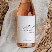 Modern legant Script Wedding Wijn Etiket