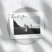 Modern legant Script Weduwfoto Hartelijk kaart