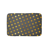 Modern legant Simple Classy Grey Gold Polka Dots Badmat (Voorkant)