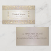 Modern legant, striped, Gold Confetti, Gold Lijst Visitekaartje (Voorkant / Achterkant)