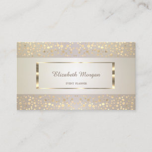 Modern legant, striped, Gold Confetti, Gold Lijst Visitekaartje