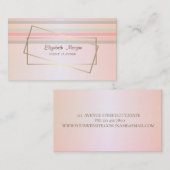 Modern legant striped, Gold Lijst Visitekaartje (Voorkant / Achterkant)