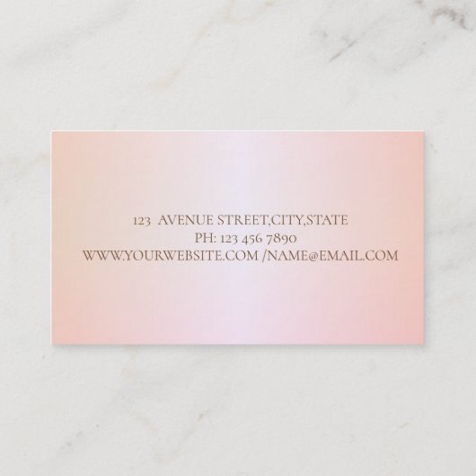 Modern legant striped, Gold Lijst Visitekaartje (Achterkant)