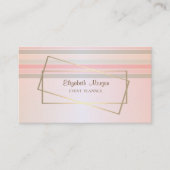 Modern legant striped, Gold Lijst Visitekaartje (Voorkant)