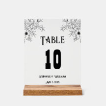 Modern legant taupe Weddenschappen Table Number