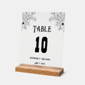 Modern legant taupe Weddenschappen Table Number Acryl Bord (Hoek)