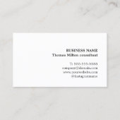 Modern legant Texture Consultant Visitekaartje (Achterkant)