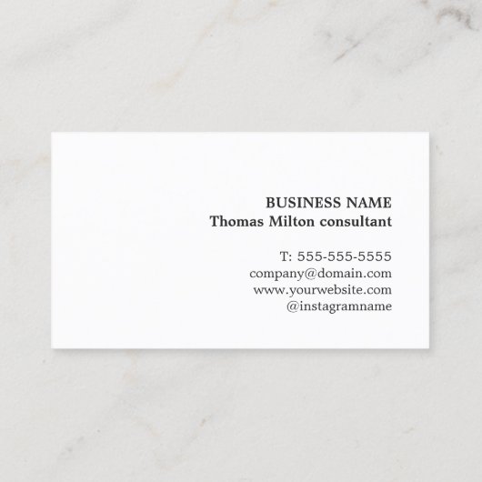 Modern legant Texture Consultant Visitekaartje (Achterkant)
