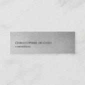 Modern legant Texture Grey Consultant Mini Visitekaartje (Voorkant)
