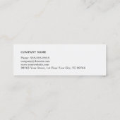 Modern legant Texture Grey Consultant Mini Visitekaartje (Achterkant)