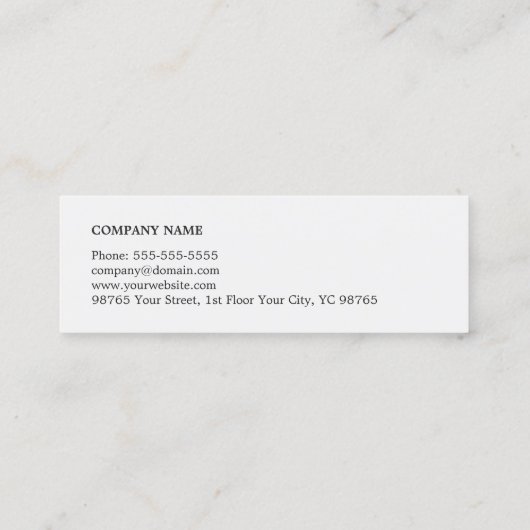 Modern legant Texture Grey Consultant Mini Visitekaartje (Achterkant)