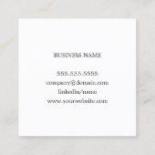 Modern legant Texture Grey Consultant Vierkante Visitekaartje (Achterkant)