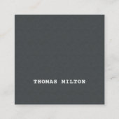 Modern legant Texture Grey Consultant Vierkante Visitekaartje (Voorkant)