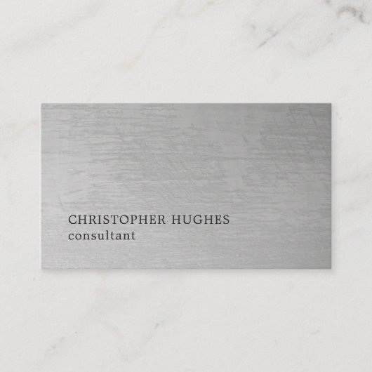 Modern legant Texture Grey Consultant Visitekaartje (Voorkant)