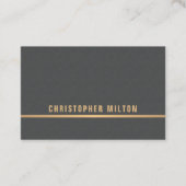 Modern legant Texture Grey Faux Gold Consultant Visitekaartje (Voorkant)