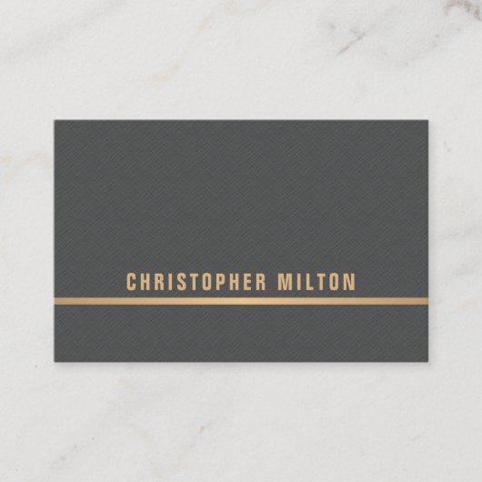 Modern legant Texture Grey Faux Gold Consultant Visitekaartje (Voorkant)