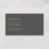 Modern legant Texture Grey Faux Gold Consultant Visitekaartje (Achterkant)