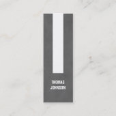Modern legant Texture Grey Stripe Consultant Mini Visitekaartje (Voorkant)