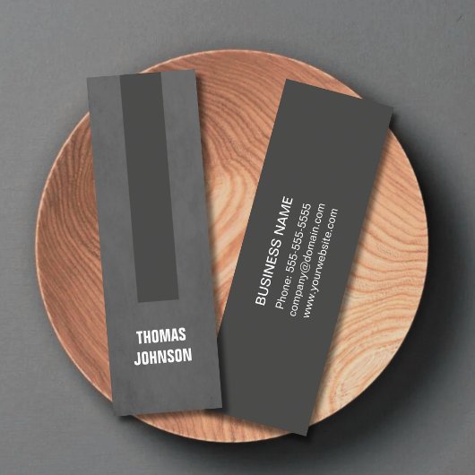 Modern legant Texture Grey Stripe Consultant Mini Visitekaartje