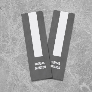 Modern legant Texture Grey Stripe Consultant Mini Visitekaartje