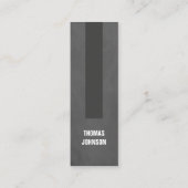 Modern legant Texture Grey Stripe Consultant Mini Visitekaartje (Voorkant)