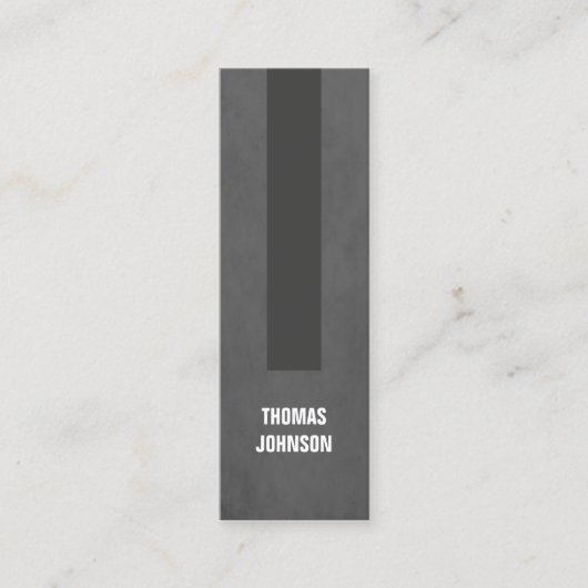 Modern legant Texture Grey Stripe Consultant Mini Visitekaartje (Voorkant)