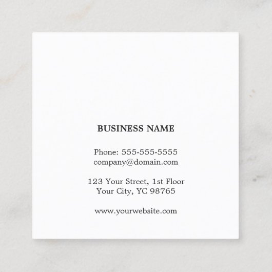 Modern legant textuur grijs witconsultant vierkante visitekaartje (Achterkant)