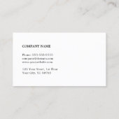 Modern legant textuur grijs witconsultant visitekaartje (Achterkant)