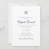 Modern + legant Typografibar Mitzvah Kaart (Voorkant)