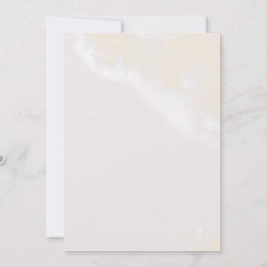 Modern legant Waterverf Script Wedding Kaart (Achterkant)