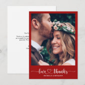 Modern legant Weddenschap Bedankt voor je fotokaar (Voorkant / Achterkant)