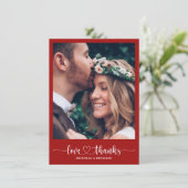 Modern legant Weddenschap Bedankt voor je fotokaar (Staand voorkant)