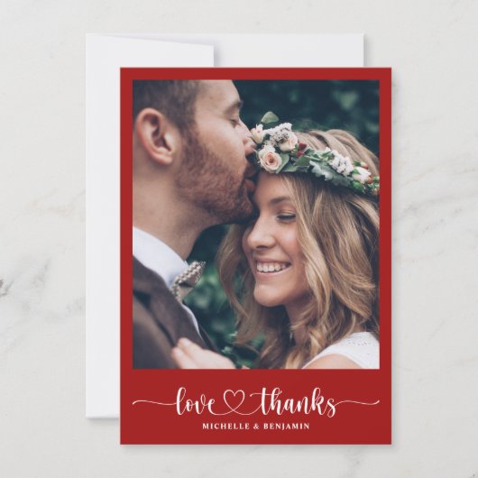 Modern legant Weddenschap Bedankt voor je fotokaar (Voorkant)