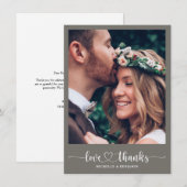 Modern legant Weddenschap Bedankt voor je fotokaar (Voorkant / Achterkant)