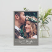 Modern legant Weddenschap Bedankt voor je fotokaar (Staand voorkant)