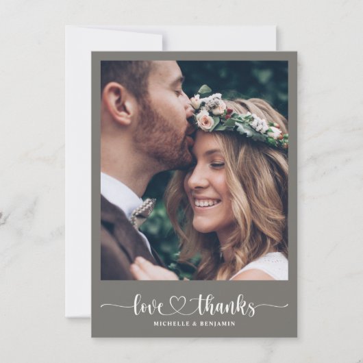Modern legant Weddenschap Bedankt voor je fotokaar (Voorkant)