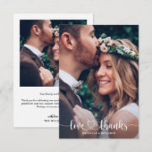 Modern legant Weddenschap Bedankt voor je fotokaar (Voorkant / Achterkant)