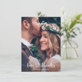 Modern legant Weddenschap Bedankt voor je fotokaar (Staand voorkant)