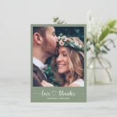 Modern legant Weddenschap Bedankt voor je fotokaar (Staand voorkant)