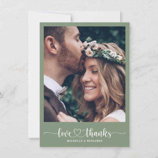 Modern legant Weddenschap Bedankt voor je fotokaar (Voorkant)