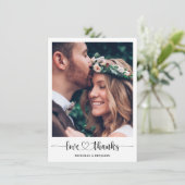 Modern legant Weddenschap Bedankt voor je fotokaar (Staand voorkant)