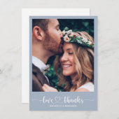 Modern legant Weddenschap Bedankt voor je fotokaar (Voorkant / Achterkant)